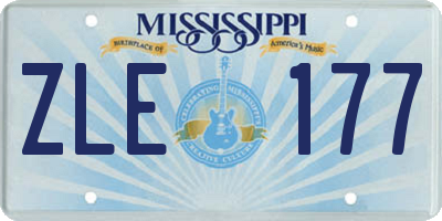 MS license plate ZLE177