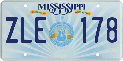 MS license plate ZLE178