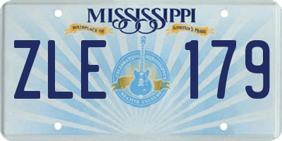 MS license plate ZLE179
