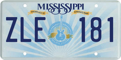 MS license plate ZLE181