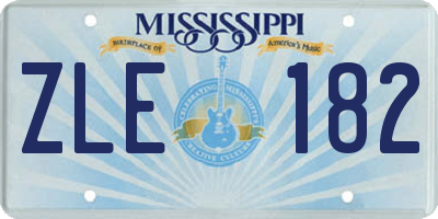 MS license plate ZLE182