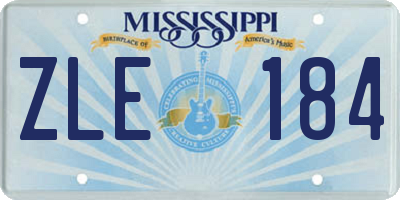 MS license plate ZLE184