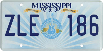 MS license plate ZLE186