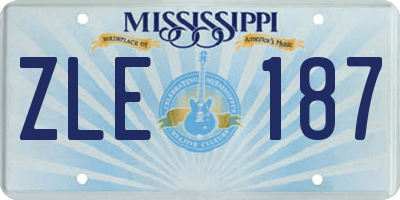 MS license plate ZLE187