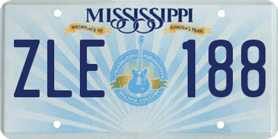 MS license plate ZLE188