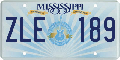 MS license plate ZLE189