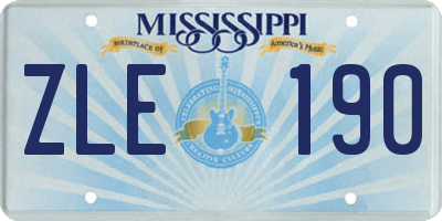 MS license plate ZLE190