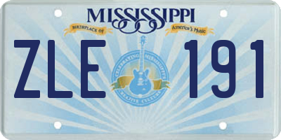 MS license plate ZLE191