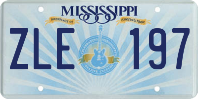 MS license plate ZLE197