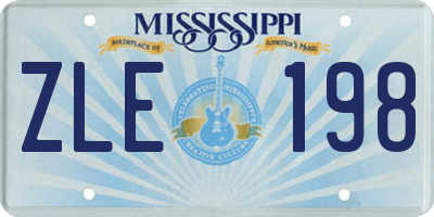MS license plate ZLE198