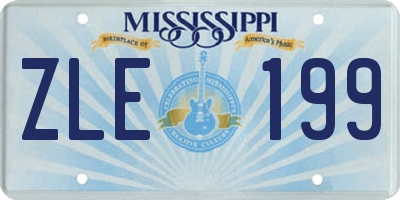 MS license plate ZLE199