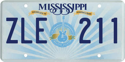 MS license plate ZLE211