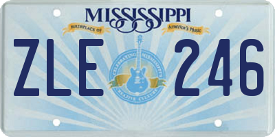 MS license plate ZLE246