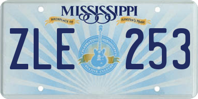 MS license plate ZLE253