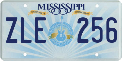 MS license plate ZLE256