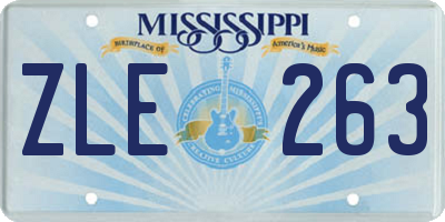 MS license plate ZLE263