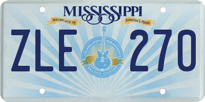MS license plate ZLE270