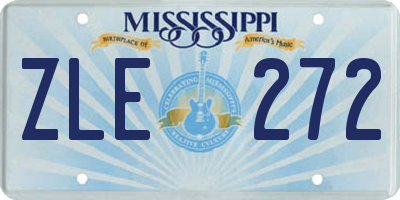 MS license plate ZLE272