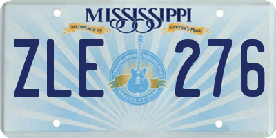 MS license plate ZLE276