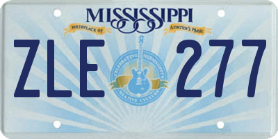 MS license plate ZLE277