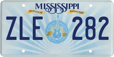 MS license plate ZLE282