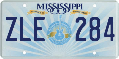 MS license plate ZLE284