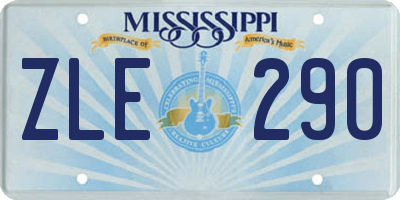 MS license plate ZLE290