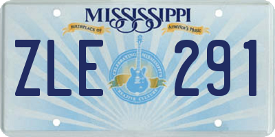 MS license plate ZLE291