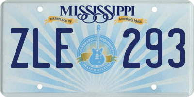 MS license plate ZLE293
