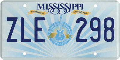 MS license plate ZLE298