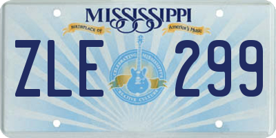 MS license plate ZLE299