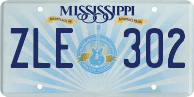 MS license plate ZLE302