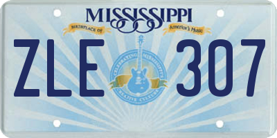 MS license plate ZLE307
