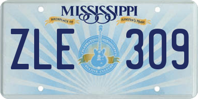 MS license plate ZLE309