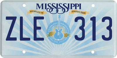 MS license plate ZLE313
