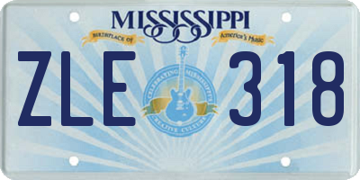 MS license plate ZLE318