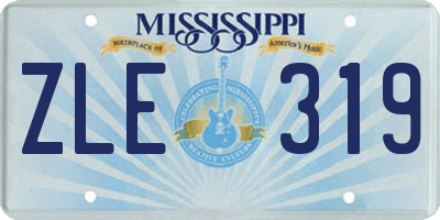 MS license plate ZLE319