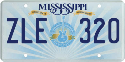MS license plate ZLE320