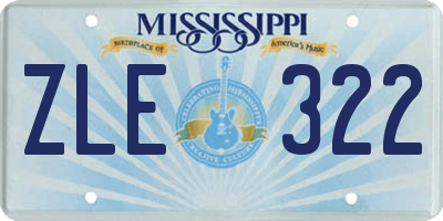 MS license plate ZLE322