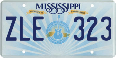 MS license plate ZLE323
