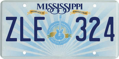 MS license plate ZLE324