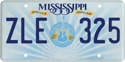 MS license plate ZLE325