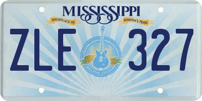 MS license plate ZLE327