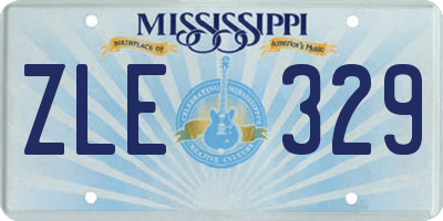 MS license plate ZLE329