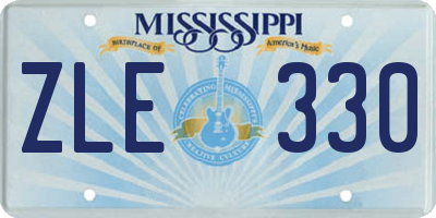 MS license plate ZLE330
