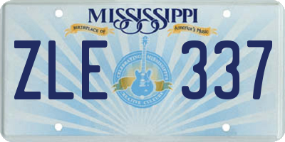 MS license plate ZLE337