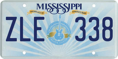 MS license plate ZLE338