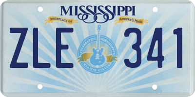 MS license plate ZLE341
