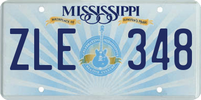 MS license plate ZLE348