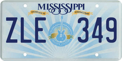 MS license plate ZLE349